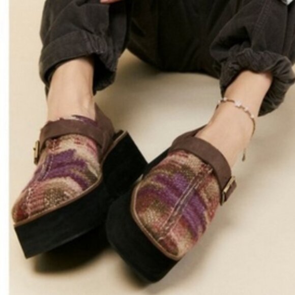 Free People Burgundy Mules - Picture 4 of 4